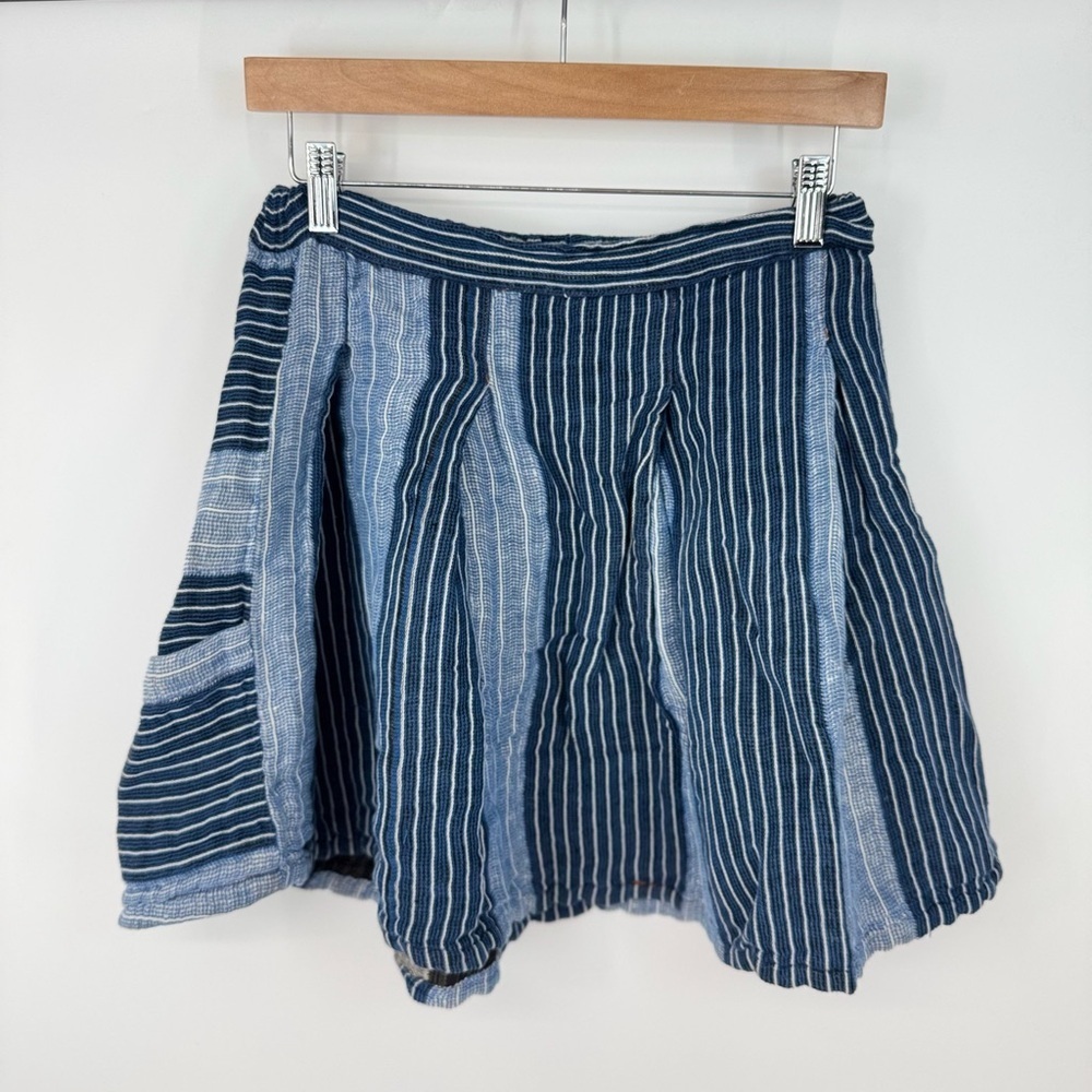 Ace&jig Pinstripe High Rise Hippie Organic Elastic Waistband Mini Skirt